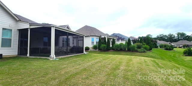 17436 Langston Dr, Charlotte, NC 28278 - view of grassy yard with a sunroom