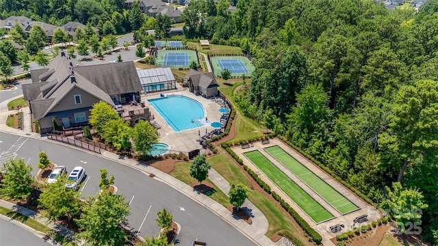 17436 Langston Dr, Charlotte, NC 28278 - bird's eye view of a pool