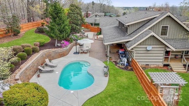 1620 London Rd, Mooresville, NC 28115 - view of pool featuring a patio area and a wooden deck