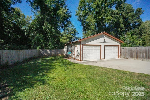 garage featuring fence