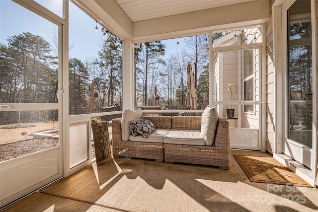 view of sunroom / solarium