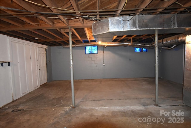 view of basement