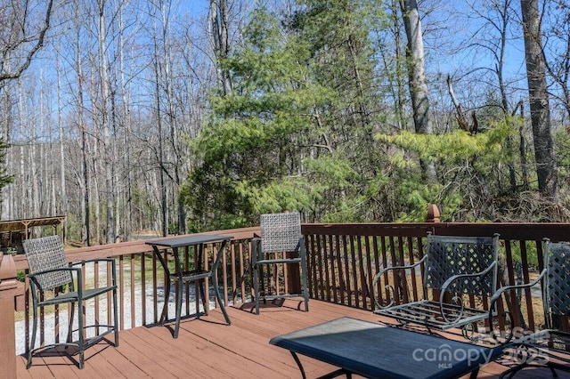 view of wooden deck