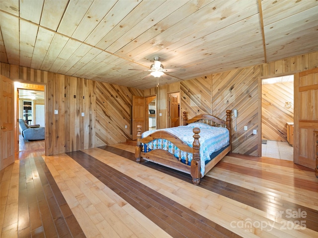 140 Hangin Dog Ln, Lake Toxaway, NC 28747 - unfurnished bedroom featuring wood walls, wooden ceiling, and hardwood / wood-style floors