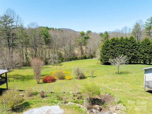 140 Hangin Dog Ln, Lake Toxaway, NC 28747 - view of yard with a forest view