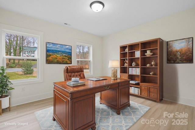 10405 Briarhurst Pl Unit 18, Mint Hill, NC 28227 - office featuring light wood-type flooring, baseboards, and healthy amount of natural light