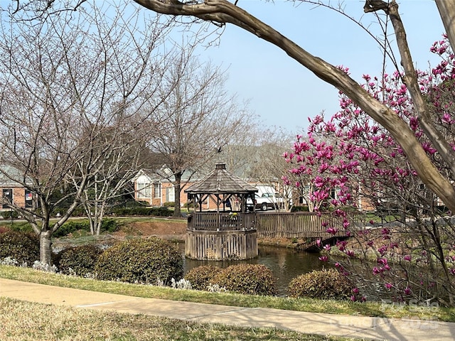 view of property's community with a gazebo