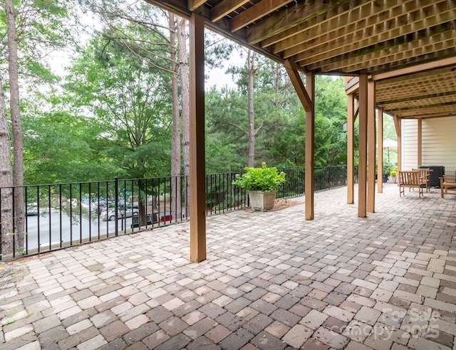 view of patio with fence