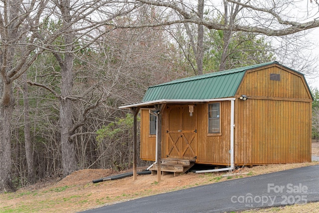 view of shed