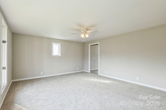 3607 Austin Rd, Monroe, NC 28112 - empty room featuring baseboards, carpet, and ceiling fan