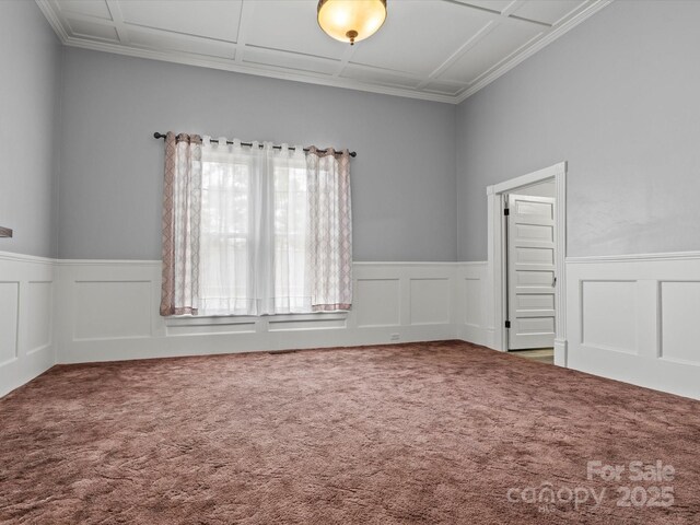 149 Crescent Dr, Chesterfield, SC 29709 - empty room with a wainscoted wall and carpet