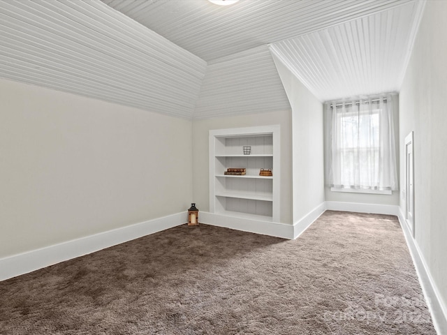 149 Crescent Dr, Chesterfield, SC 29709 - bonus room with baseboards, built in features, and carpet flooring