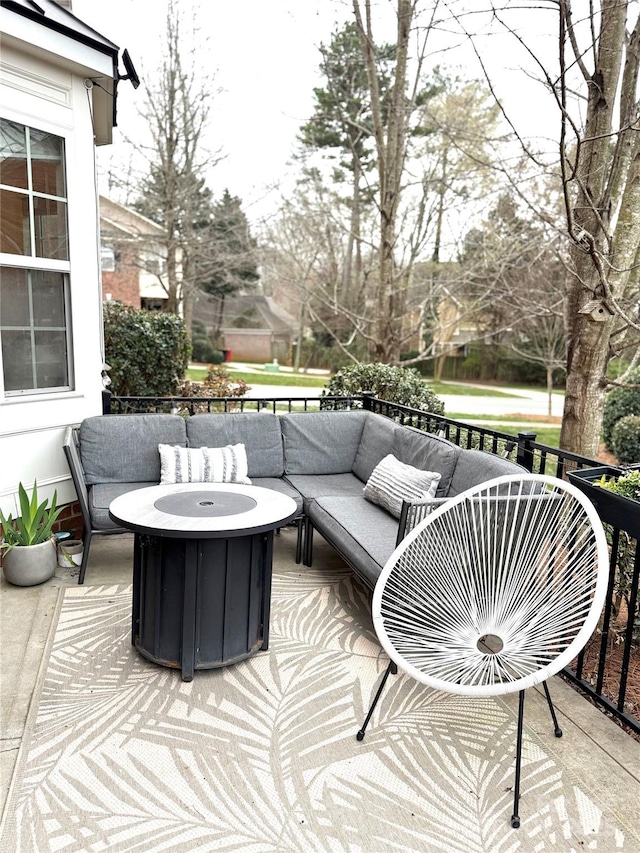 deck featuring an outdoor hangout area