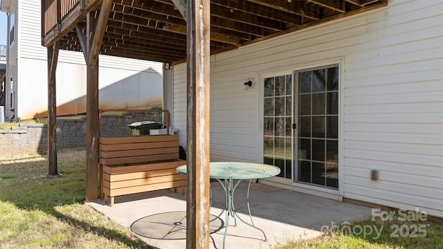 view of patio with fence