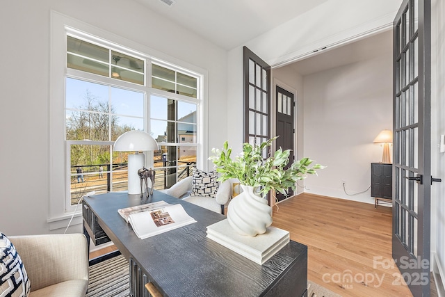 2021 S St, Charlotte, NC 28208 - home office featuring wood finished floors and baseboards