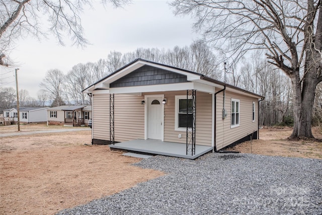 view of front of property featuring a porch