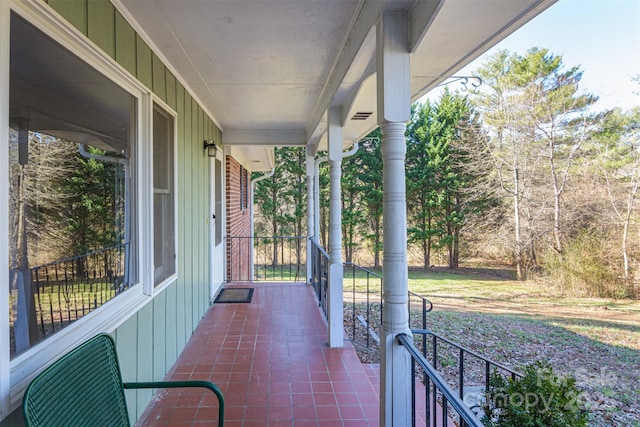 view of patio / terrace featuring covered porch