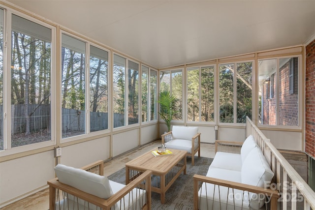 sunroom / solarium with a healthy amount of sunlight