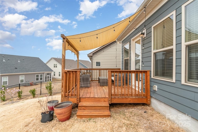 deck with fence