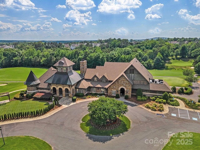 19011 Dry Narrows Way, Charlotte, NC 28278 - bird's eye view with a forest view and view of golf course