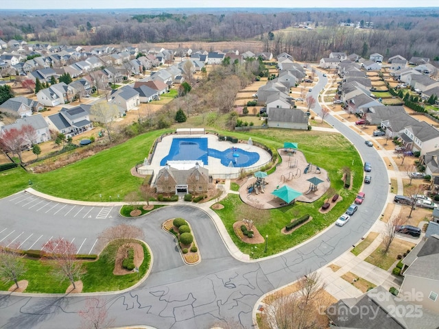 bird's eye view featuring a residential view