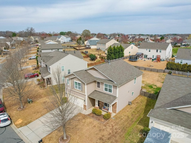 drone / aerial view featuring a residential view