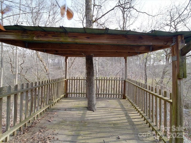 view of wooden terrace