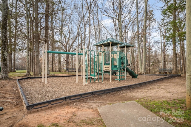 view of community jungle gym