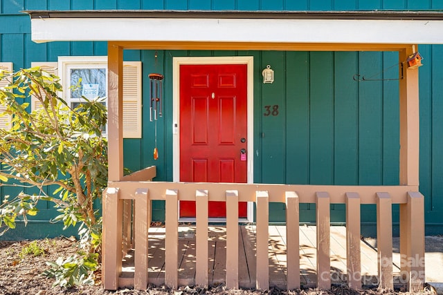 view of doorway to property