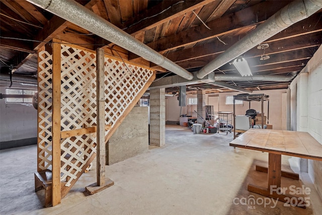 basement with a wealth of natural light