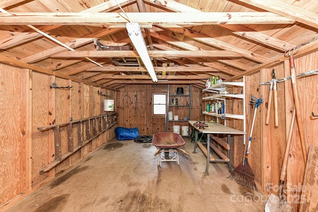 view of storage room