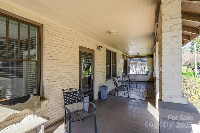 view of patio with covered porch