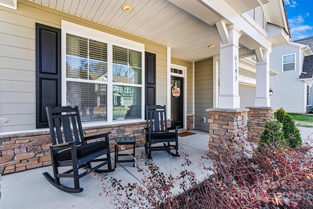 view of patio / terrace with a porch
