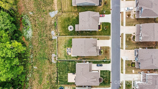 aerial view with a residential view