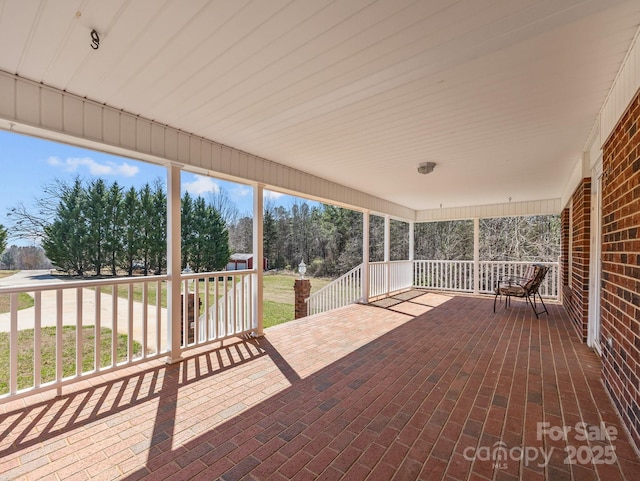 view of patio with covered porch