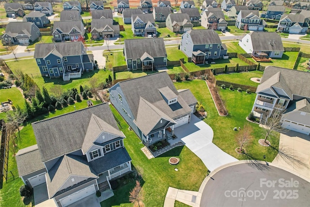 aerial view featuring a residential view