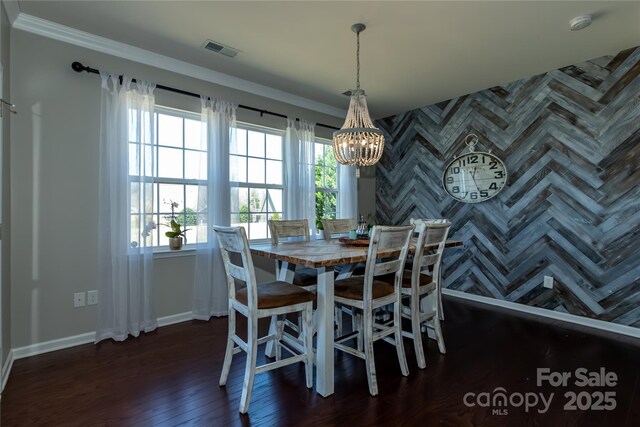 246 Sweet Briar Dr, Fort Mill, SC 29707 - dining space with visible vents, baseboards, plenty of natural light, and a chandelier