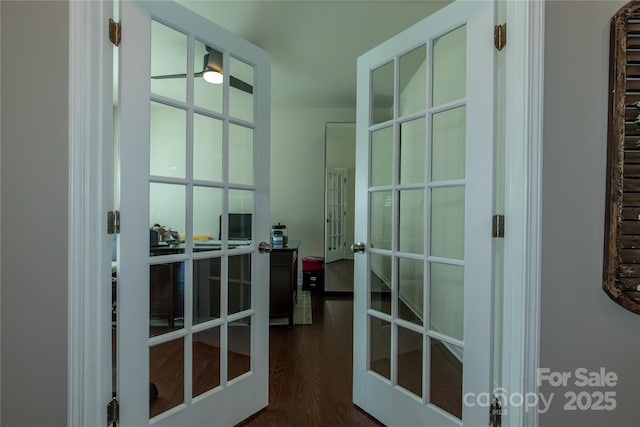 246 Sweet Briar Dr, Fort Mill, SC 29707 - interior space featuring french doors and dark wood-style flooring
