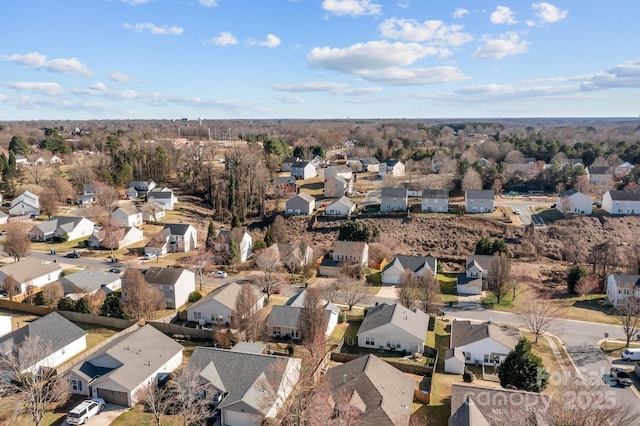 bird's eye view featuring a residential view