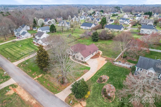 bird's eye view with a residential view