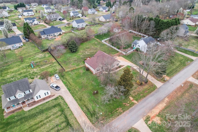 drone / aerial view with a residential view