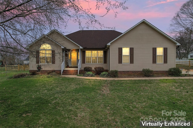 1278 Gracebrook Dr, Salisbury, NC 28147 - view of front of home with crawl space and a shingled roof