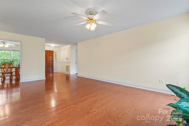1278 Gracebrook Dr, Salisbury, NC 28147 - unfurnished living room with ceiling fan and light wood finished floors