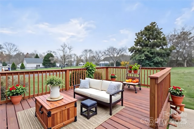 1278 Gracebrook Dr, Salisbury, NC 28147 - deck with an outdoor hangout area and a yard