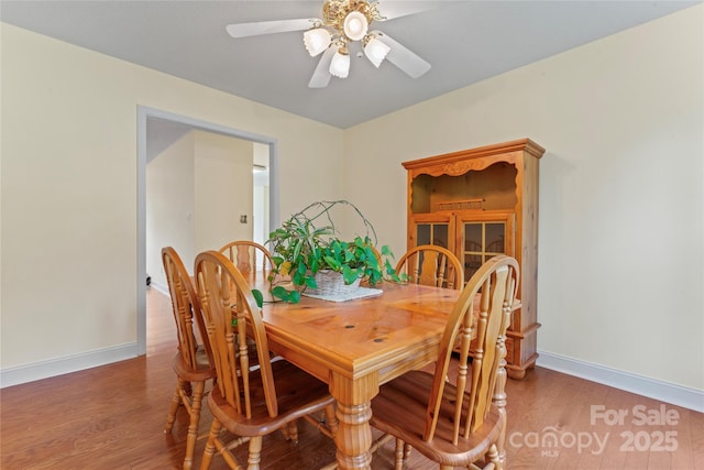 1278 Gracebrook Dr, Salisbury, NC 28147 - dining area with wood finished floors and a ceiling fan
