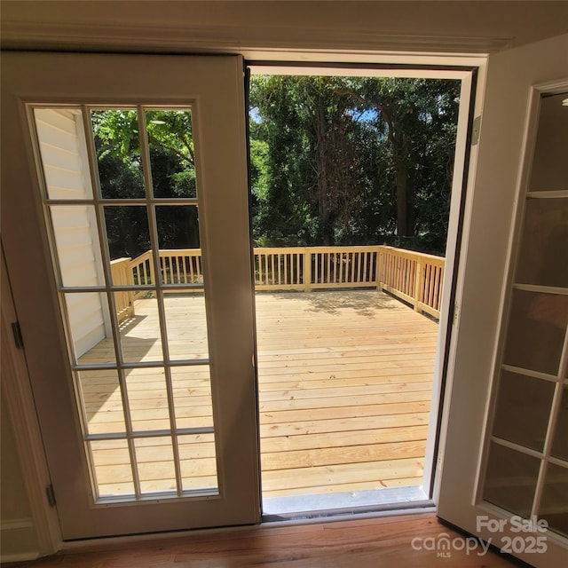 view of doorway to outside