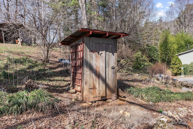 view of shed