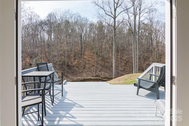 view of wooden deck