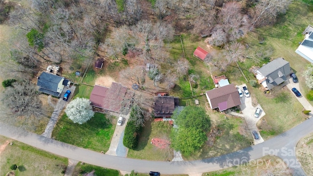 drone / aerial view with a residential view