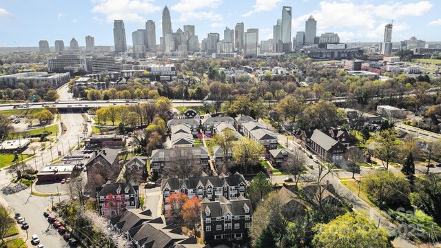 bird's eye view featuring a city view